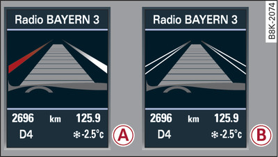 Pantalla: active lane assist